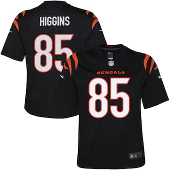 youth nike tee higgins black cincinnati bengals game jersey